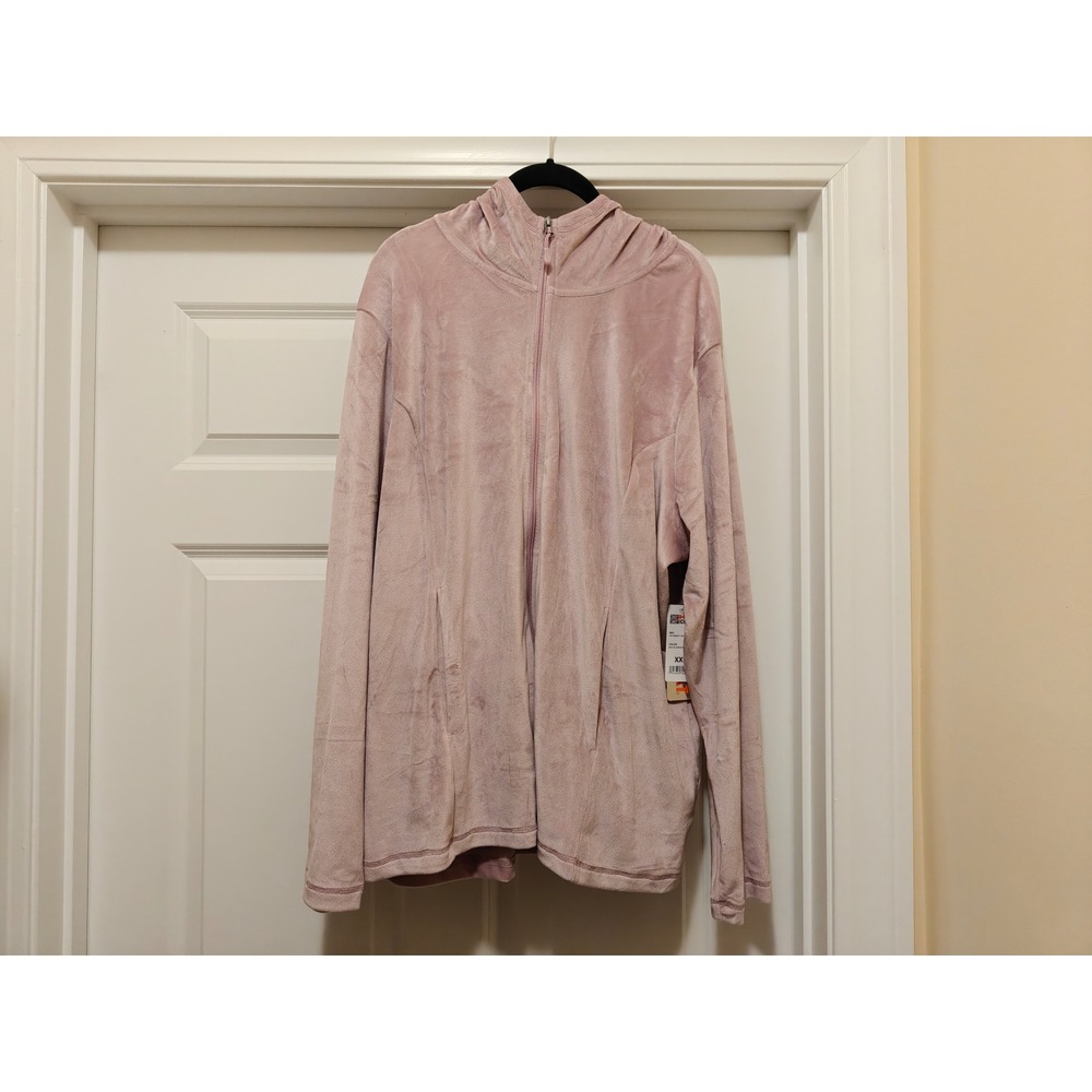 32 Degrees Heat Womens Plush Fullโ Zip Hoodie Mauve Shadows XXL T4FL8898RT